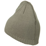 Decorative Ribbed Short Beanie