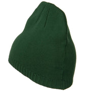 Decorative Ribbed Short Beanie