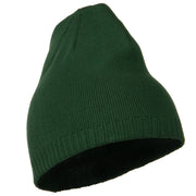 Decorative Ribbed Short Beanie