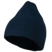 Decorative Ribbed Short Beanie