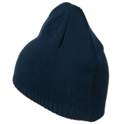 Decorative Ribbed Short Beanie