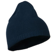 Decorative Ribbed Short Beanie