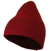 Decorative Ribbed Short Beanie