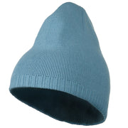 Decorative Ribbed Short Beanie