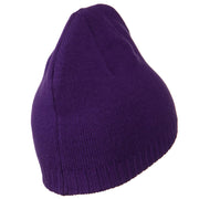 Decorative Ribbed Short Beanie