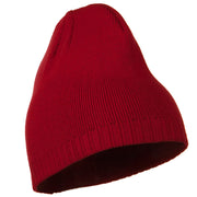 Decorative Ribbed Short Beanie