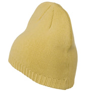 Decorative Ribbed Short Beanie