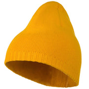 Decorative Ribbed Short Beanie