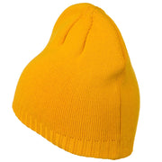 Decorative Ribbed Short Beanie