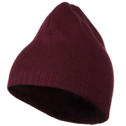 Decorative Ribbed Short Beanie