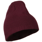 Decorative Ribbed Short Beanie