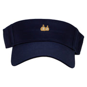 Money Pouch Mini Embroidered Cotton Twill Sun Visor - Navy OSFM