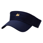 Money Pouch Mini Embroidered Cotton Twill Sun Visor - Navy OSFM