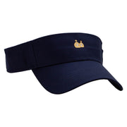 Money Pouch Mini Embroidered Cotton Twill Sun Visor - Navy OSFM