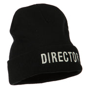 Director Embroidered Long Beanie