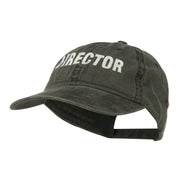 Director Embroidered Washed Cotton Cap