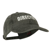 Director Embroidered Washed Cotton Cap