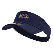 Cincinnati Skyline Embroidered Cotton Twill Sun Visor - Navy OSFM