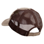 Jazz Instruments Embroidered Low Profile Special Cotton Mesh Cap - Khaki-Brown OSFM