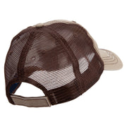 Jazz Instruments Embroidered Low Profile Special Cotton Mesh Cap - Khaki-Brown OSFM