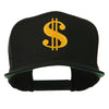 Dollar Sign Logo Embroidered Flat Bill Cap