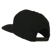 Dollar Sign Logo Embroidered Flat Bill Cap