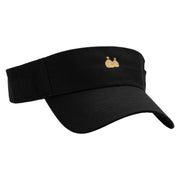 Money Pouch Mini Embroidered Cotton Twill Sun Visor - Black OSFM