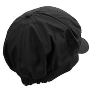 Rio De Janeiro Landmark Embroidered Cotton Elastic Newsboy Cap - Black OSFM