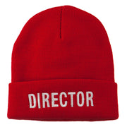 Director Embroidered Long Beanie