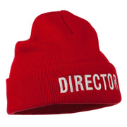 Director Embroidered Long Beanie