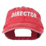 Director Embroidered Washed Cotton Cap