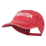 Director Embroidered Washed Cotton Cap