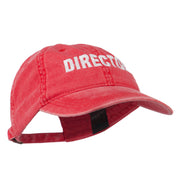 Director Embroidered Washed Cotton Cap