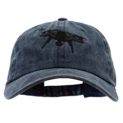 Drone Pilot Embroidered Unstructured Pigment Dyed Cotton Cap