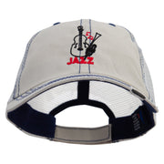 Jazz Instruments Embroidered Low Profile Special Cotton Mesh Cap - Putty OSFM