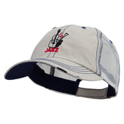 Jazz Instruments Embroidered Low Profile Special Cotton Mesh Cap - Putty OSFM