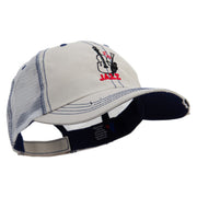 Jazz Instruments Embroidered Low Profile Special Cotton Mesh Cap - Putty OSFM