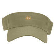 Money Pouch Mini Embroidered Cotton Twill Sun Visor - Khaki OSFM