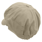 Rio De Janeiro Landmark Embroidered Cotton Elastic Newsboy Cap - Beige OSFM