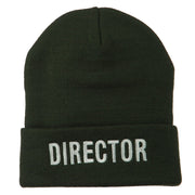 Director Embroidered Long Beanie