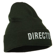 Director Embroidered Long Beanie