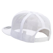 Paws Logo 5 Panel Mesh Trucker Snapback Cap - White OSFM