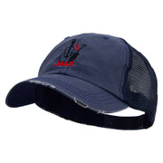 Jazz Instruments Embroidered Low Profile Special Cotton Mesh Cap - Navy OSFM