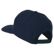 Dollar Sign Logo Embroidered Flat Bill Cap