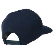 Dollar Sign Logo Embroidered Flat Bill Cap