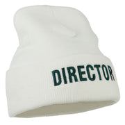 Director Embroidered Long Beanie