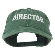 Director Embroidered Washed Cotton Cap