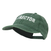 Director Embroidered Washed Cotton Cap