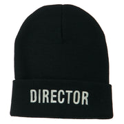 Director Embroidered Long Beanie