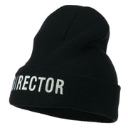 Director Embroidered Long Beanie